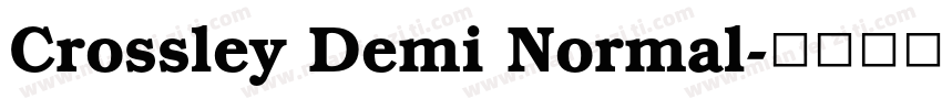 Crossley Demi Normal字体转换